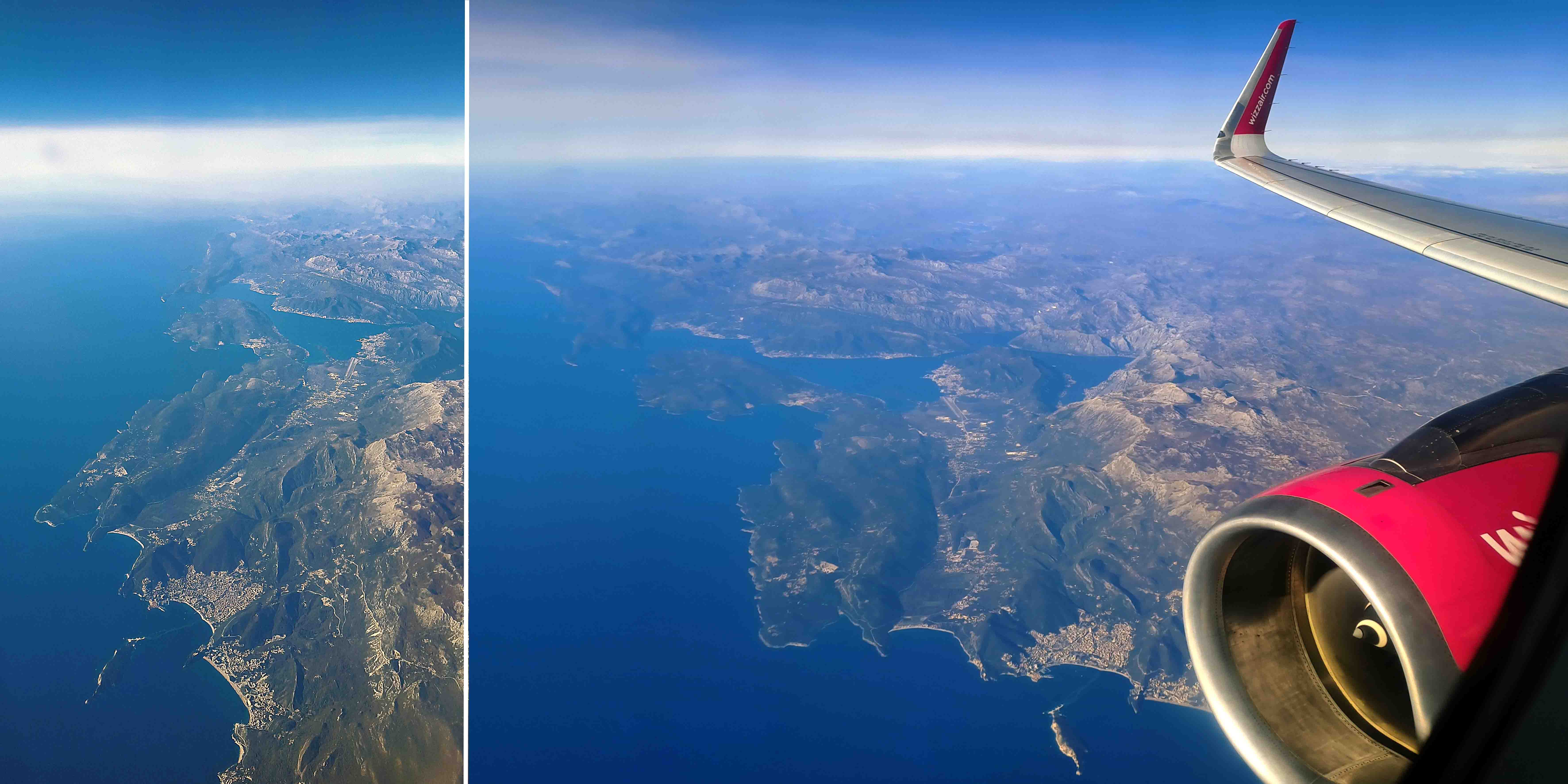 Boka Kotorska iz aviona